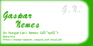 gaspar nemes business card
